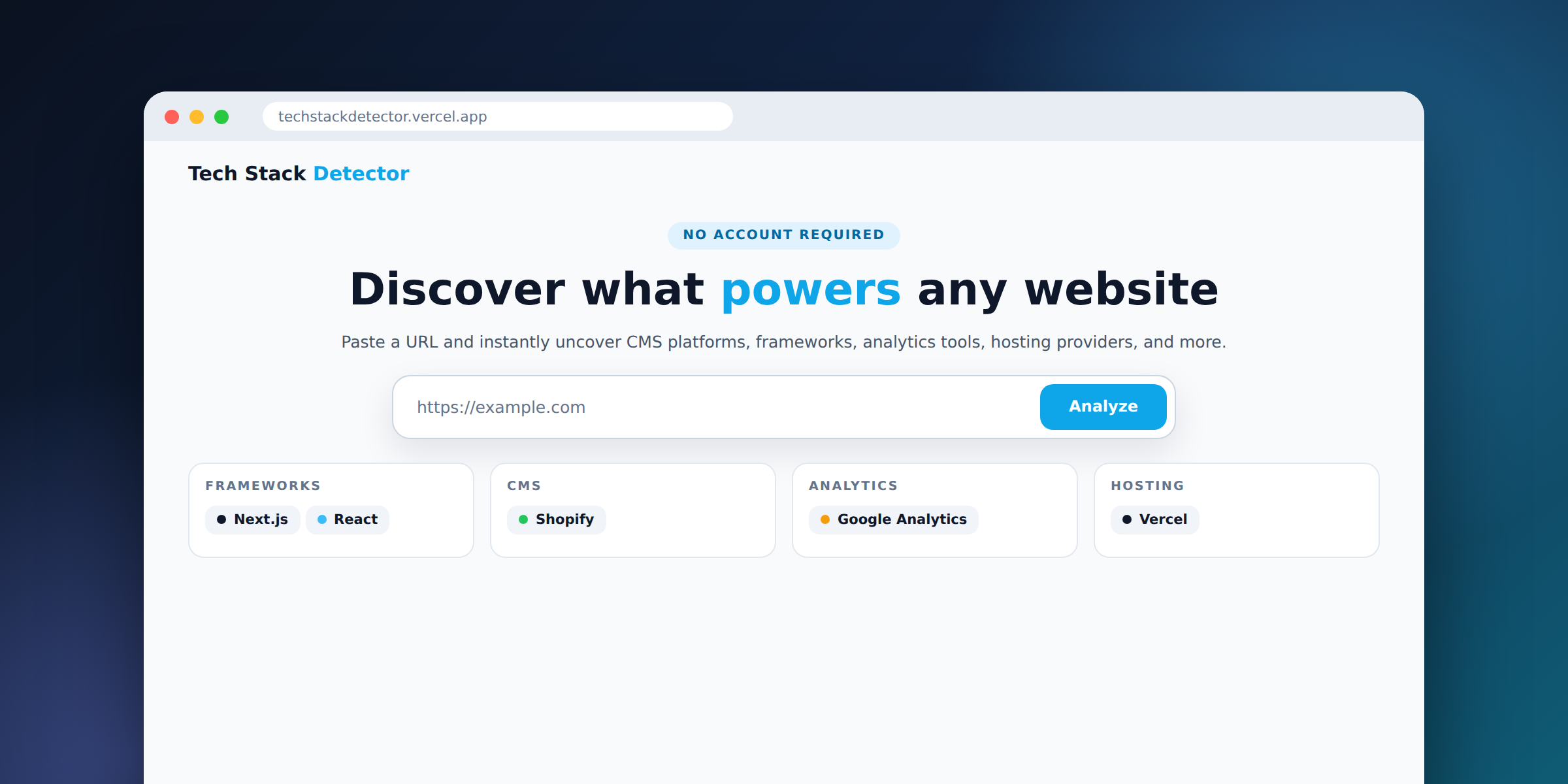 Tech Stack Detector preview